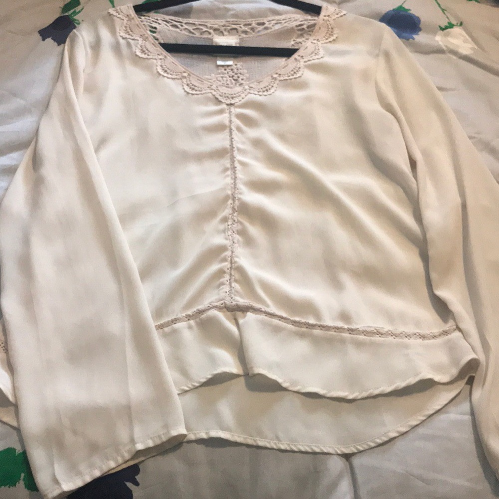 Cream chiffon top